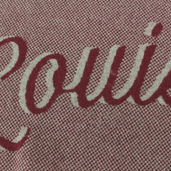 Louis Vuitton Handwriting Burgundy Scarf 4lk830s - Picture 3 of 12